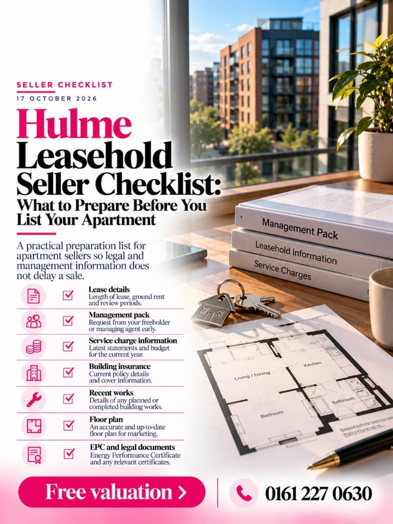 Hulme Leasehold Seller Checklist: What to Prepare Before You List Your Apartment