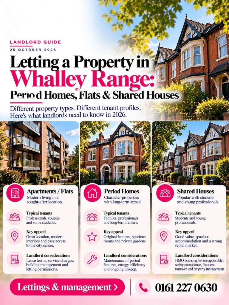 Letting a Property in Whalley Range: Period Homes, Flats & Shared Houses